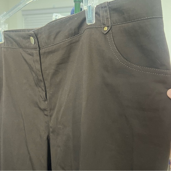 !SOLD! LAURAPLUS Plus Size Brown 3/4 Pants Trimmed Casual Formal 42x32 size 16 - Picture 7 of 12